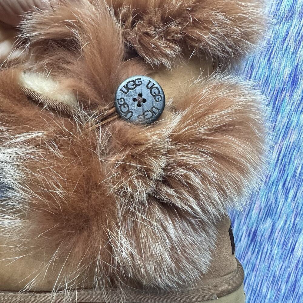 UGG Australia Nordic Angel Boot Fur Chestnut ONE LEFT BOOT APUTEE REPLACEMENT - Picture 8 of 13